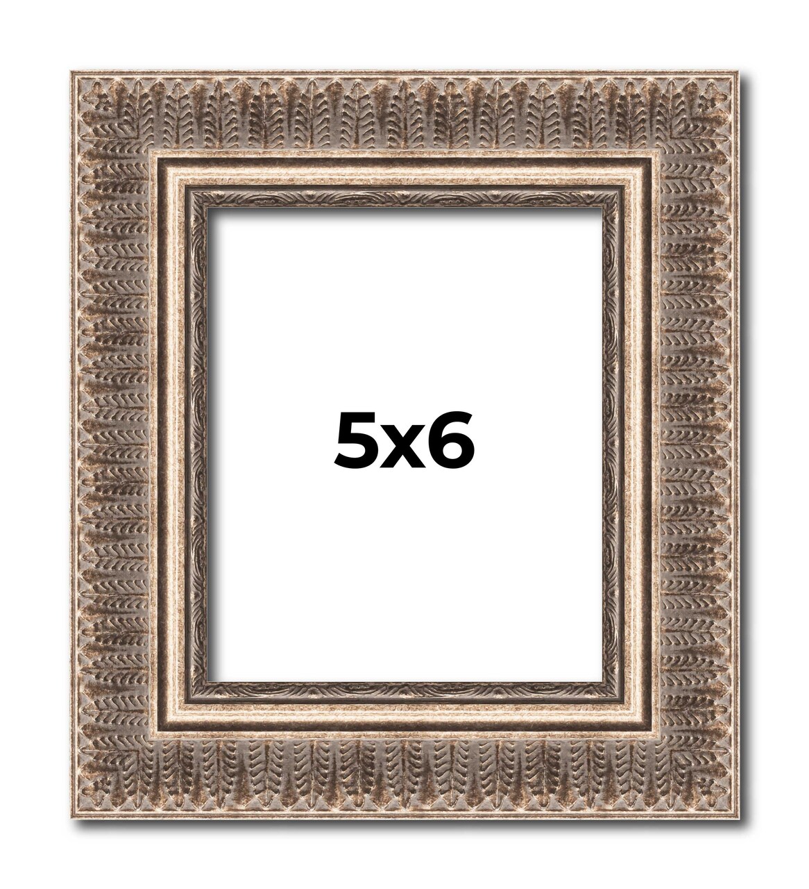 Photo Size Ornate Gold Picture Frame - UV Acrylic, Foam Board Backing, Hanging Hardware